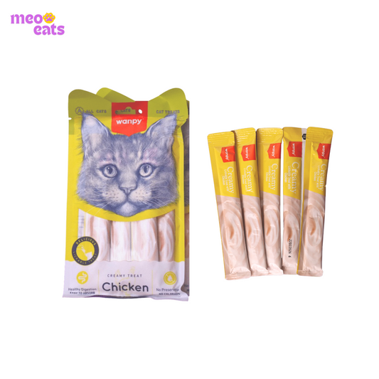 Wanpy Creamy Lickable Treats For Cats